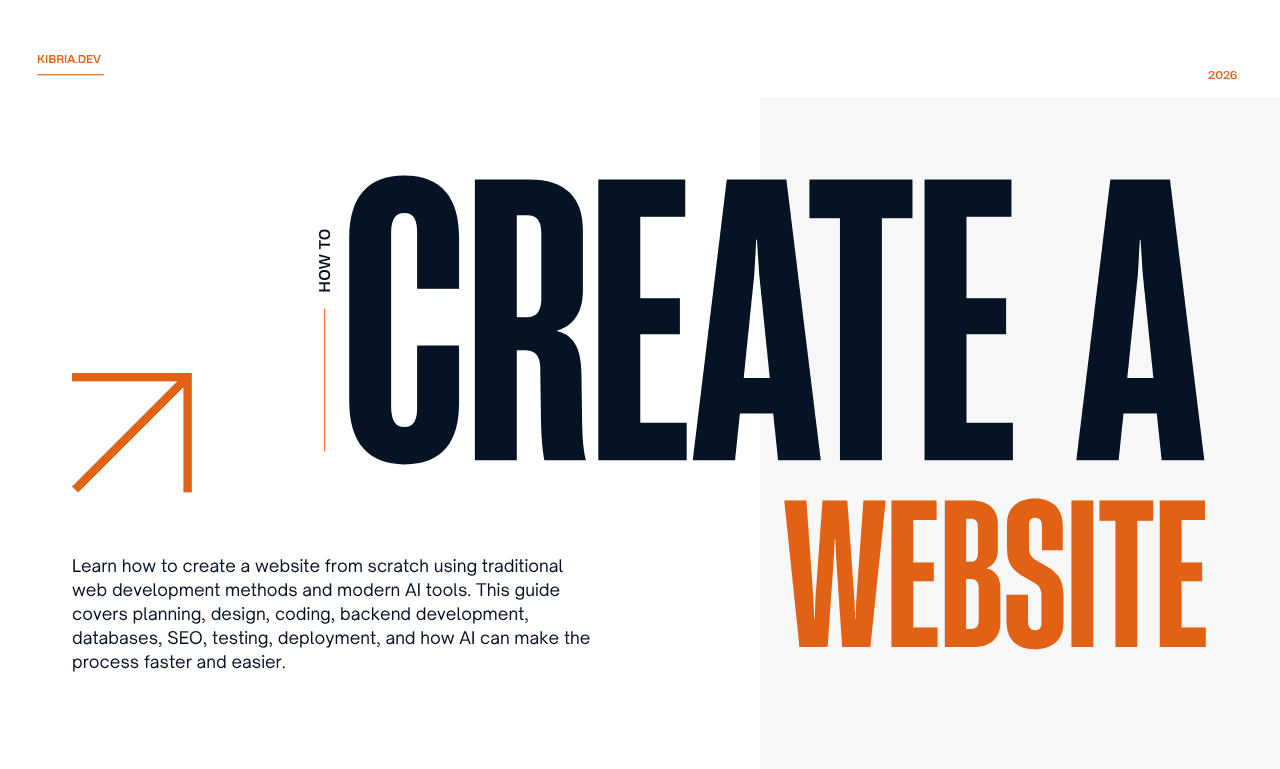 How to Create a Website: A Complete Guide Using Traditional Methods and AI cover