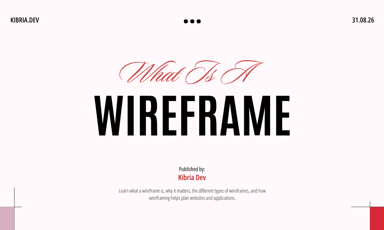 What Is a Wireframe? A Beginner's Guide to Website and App Wireframes cover